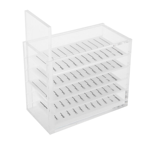 Compact And High End Eyelash Storage Box With Drawer Type, Big Capacity Transparent Material Design Acrylic Makeup Display Container Stackable Design 1