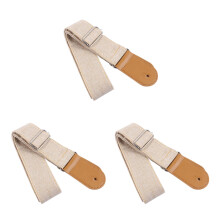3St Verstelbare Beige Guitar Strap Voor Instrumenten En