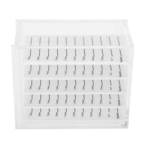 Compact And High End Eyelash Storage Box With Drawer Type, Big Capacity Transparent Material Design Acrylic Makeup Display Container Stackable Design 2