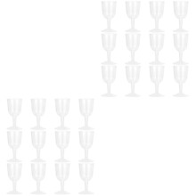 24Pièces Verres Jetables Transparente Idéal Pour