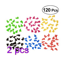 240St Nagelkapjes Plastic Nagelbeschermers Gekleurd
