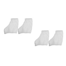 2Pièces Protections De Bottes De Patin Blances Élastiques En Velours
