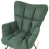 Beliani Rocking Chair OULU Fabric Emerald Green 7