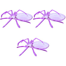 3St Violet Plastic Dessertschaal Spinnenvorm Fruitschaal Herbruikbaar
