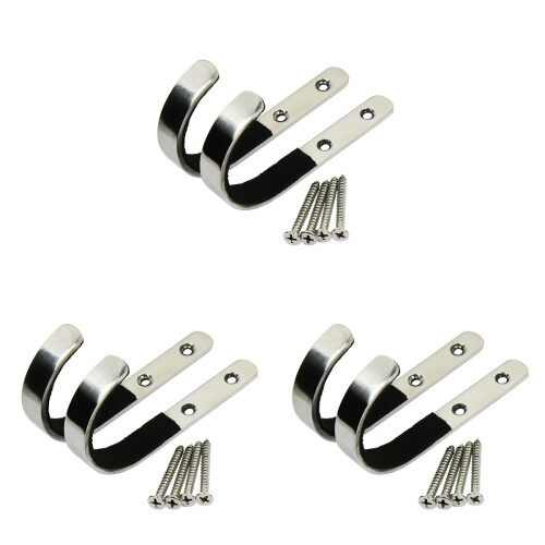 6Pièces Support Mural Durable Argenté Pour Fusils Semi-Automatiques