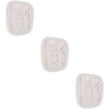 3Pièces Moules Fondant Silicone En Forme De Feuilles Gris Pour Gâteaux