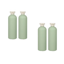 4Pièces Flacons Rechargeables Pour Voyage, Vert, Anti- , Pe+pp