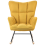 Beliani Rocking Chair OULU Fabric Yellow 4