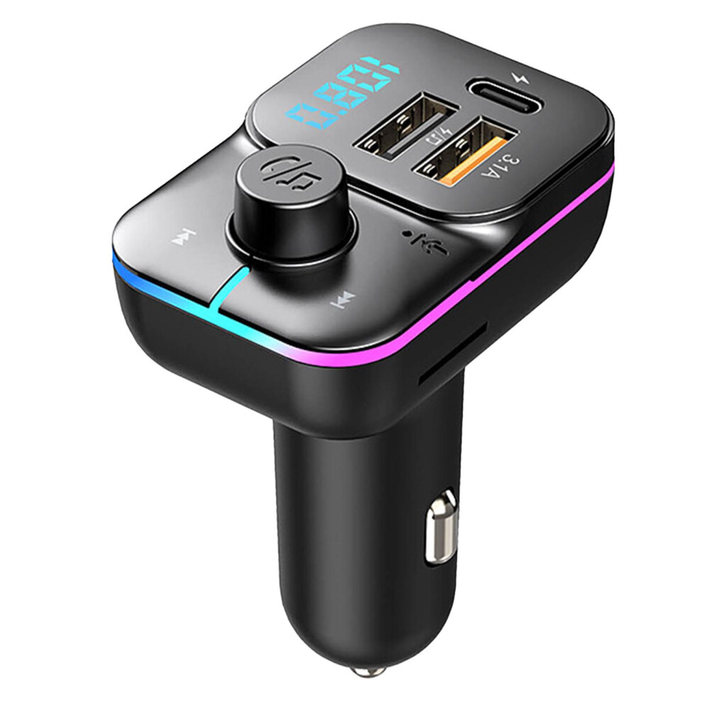 Fm Transmitter Radio Receiver Bluetooth Car Adapter Wireless Handsfree Call Led Backlit Display Music Stereo Player Noise Suppression Tf Card Usb 9489952120775