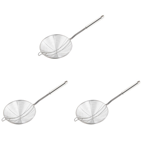 3Pièces Louche Égouttoir Argentée Pour Pâtes Friture