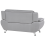 Beliani Sofa 2 Seater LEIRA Faux Leather Grey 5