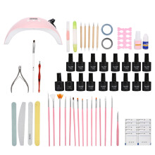Creative Gel Nail Polish Collection, 15Distinctive Gel Nail Polish Tints Paired With Manicure Tools For Safe And Healthy Home Manicures, Plus A