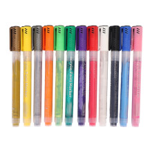 Permanente inktmarkers met transparante penbehuizing, dubbele kleuring voor textiel en plastic, sneldrogende, kleurechte inkt, ergonomisch ontwerp,