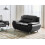 Beliani Sofa 2 Seater LEIRA Faux Leather Black 4