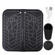 Circulation Enhancing Foot Massager, Pain Relief With Remote Control And Waterproof Surface, Tens Massage Technology For Home And Office Use