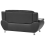 Beliani Sofa 2 Seater LEIRA Faux Leather Black 3