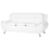 Beliani Sofa 3 Seater LEIRA Faux Leather White 4