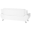 Beliani Sofa 3 Seater LEIRA Faux Leather White 5