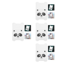4Pcs White Stick-on Phone Wallet Sleeve Adhesive Back Cards Organizer