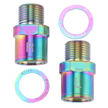 4Pcs Titanium Bike Pedal Extenders with Left & Right Markings Metal