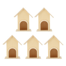 Wooden Birdhouse 5Pcs DIY Bird Feeder Cage Garden Patio Ornament