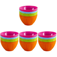 48Pcs Assorted Color Bowls Reusable for Household Use