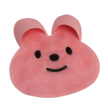 Silicone Foot Scrubber Mat Pink Anti Slip Massager for Shower 770g