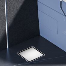 (Bright Light) Grille Carrée Inox pour Douche et Salle de Bain