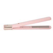 Mini Flat Iron 2-in-1 Hair Straightener Curler, USB, Portable, Roseate
