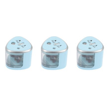 3Pcs Electric Pencil Sharpener Dual Hole Auto for 6-12Mm Multi-Color