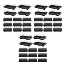 150Pcs Black Rectangular Sushi Heat Preservation Boxes