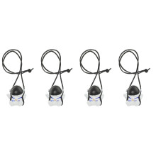 4St Stijlvolle Astronaut Auto Ornament Voor Achteruitkijkspiegel Multi