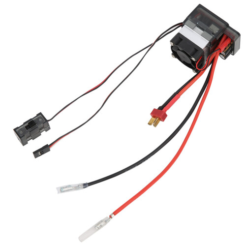 Brushed Motor Speed Controller ESC with Heat Sink Dual Running Mode Electronic Speed Controller High-Frequency Drive System Low Voltage Protection 1