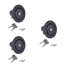 3St Zwarte Trailer Waterinlaat Gravity Fill Dish Met Afdekking En Slot