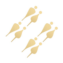 8Pcs Golden Acrylic Bathroom Signs with 3D Male Female Figures