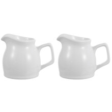 2St Mini Witte Keramische Koffiemelkkan Voor Opschuimen Thuis