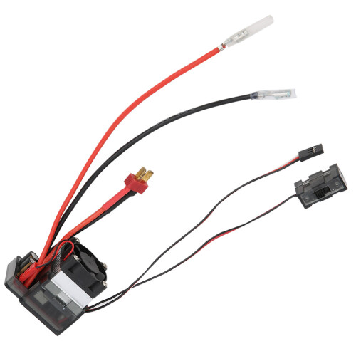 Brushed Motor Speed Controller ESC with Heat Sink Dual Running Mode Electronic Speed Controller High-Frequency Drive System Low Voltage Protection 2
