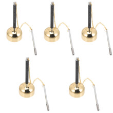 5St Handheld Boeddhistische Tempelelement Gouden Klankring Voor Bidden