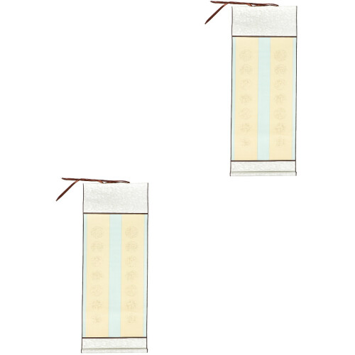 2Pièces Papier Scroll Bleu Ciel Durable Pour Calligraphie Et Dessin