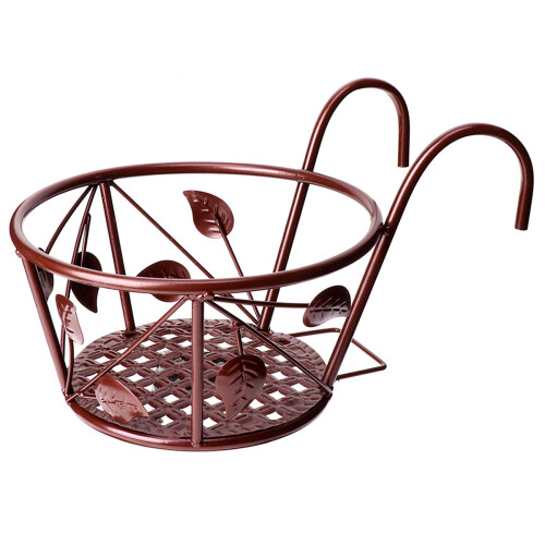 2Pièces Support Pot Fleurs Fer Résistant Pour Jardin