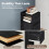 Levede Slim Bedside Table Storage Nightstand with 4