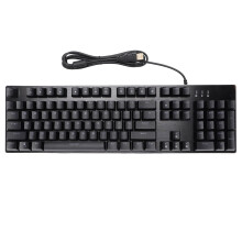 Gaming Keyboard with Hot Swappable Linear Red Switches, RGB Illuminated Wired Mechanical Keyboard for PC Desktop, 104Keys Fully Programmable for