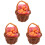 3Ensembles Mini Paniers Micro-Scènes En Résine Et Bambou Oeufs 1