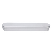 Silver Hinged Tin Box Container, Super Simple Design Metal Storage Case, Good Airtightness And Strong Hardness, Portable And Suitable For Home And