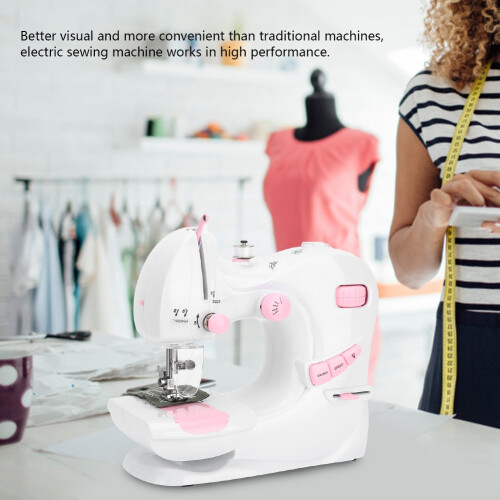 Elegant Portable Sewing Machine with Automatic Bobbin Winder, User-Friendly Interface, and Battery Powered Operation for On-The-Go Creativity 2