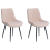 Beliani Set of 2 Dining Chairs AVILLA Boucle Beige 2