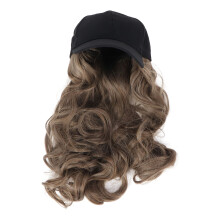 Clip In Hair Extension with Heat Resistance, Aoki Grey Synthetic Fibers for Natural Textured Thick Hair, Adjustable Baseball Hat for Comfortable Wear