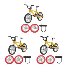 3Sets Miniatuur Gele Mountainbike Speelset Kinderspeelgoed Alloy
