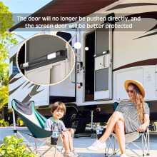RV Screen Door Handle Grab Bar, Adjustable From 21-5/8 to 28-5/8 Inch RV Screen Door Handle, RV Screen Door 2pcs