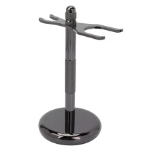 Luxurious Shaver Stand with Non Slip Bottom, Durable Electroplated Material for Stable and Firm Storage, Bathroom Accessory Promoting Air Drying to